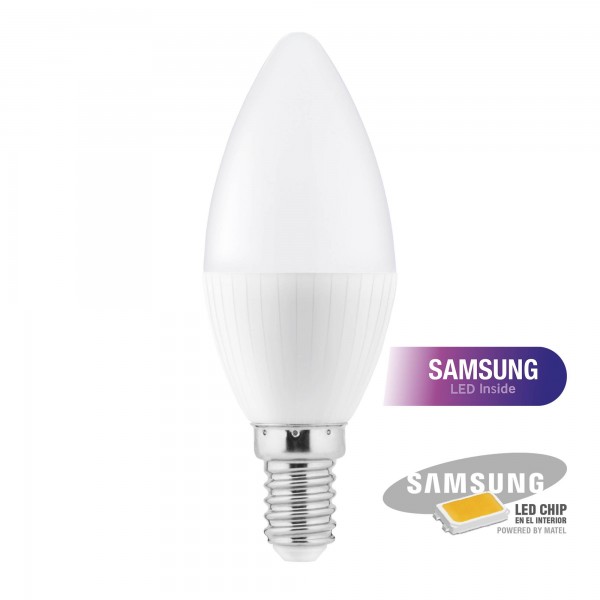 Bomb.led samsung vela e14 8w.neutra (caja de 10 unidades)