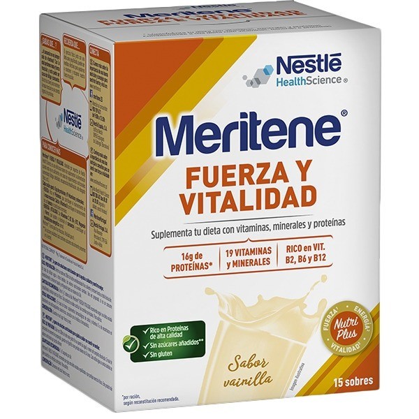 Meritene Fuerza y Vitalidad Vainilla 15 Sobres