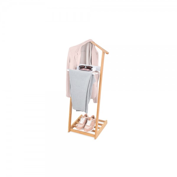 Galan de noche bambu con repisa para zapatos 43,5 x 34 x 102 cm