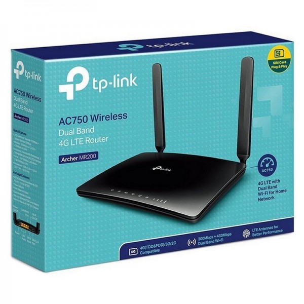 Tp-link archer mr200 router 4g wifi ac750