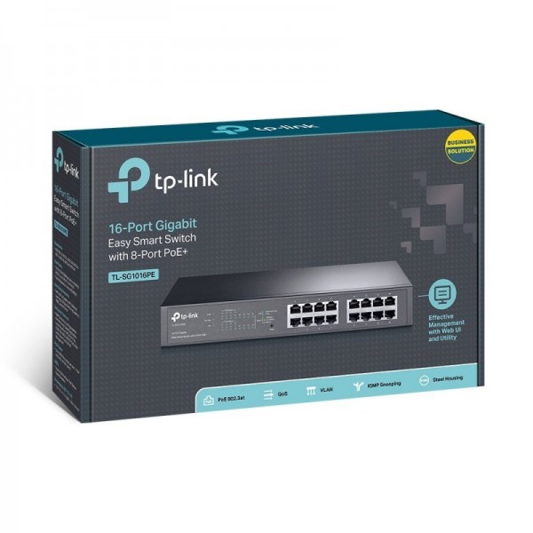 Tp-link tl-sg1016pe switch 16xgb poe+