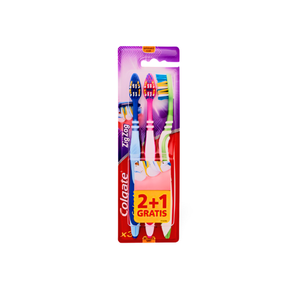 Colgate cepillo de dientes Suave Zig Zag 2+1 unidades GRATIS
