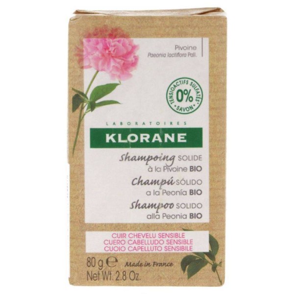Klorane Champú Solido a La Peonia Bio 80 g