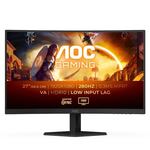Aoc c27g4zxe monitor27" qhd180h dp 2hdm cur