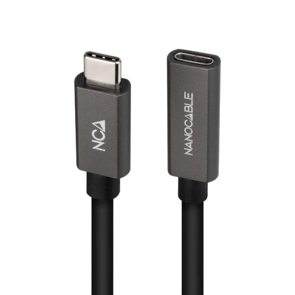 Nanocable cable usb 3.2 gen2 usb-c m/h 1,5 m negro