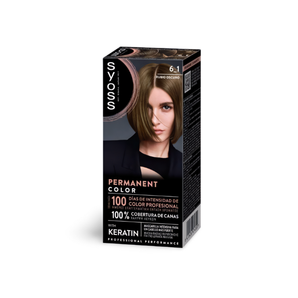 Tinte Colorante con Keratina de Syoss 6_1 Rubio Oscuro