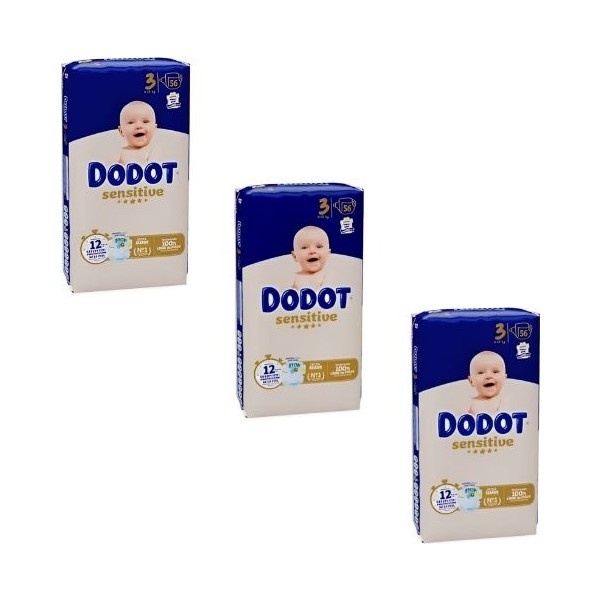 Dodot Sensitive pañales T/3 6-10Kg (pack de 3)