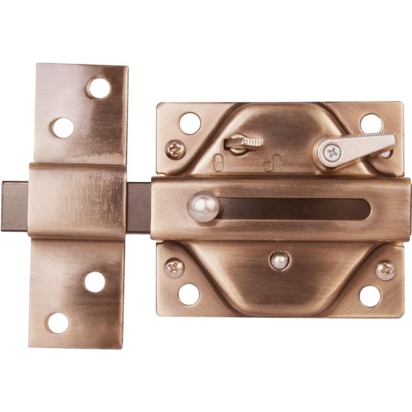 Cerrojo t/lince bronce 27x50mm.seg.